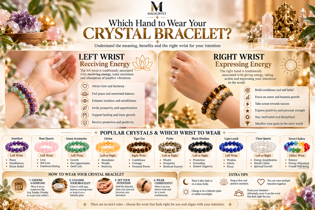 Which Hand to Wear a Crystal Bracelet ? Left or Right Wrist