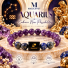 Aquarius Zodiac Bracelet β Kumbh Rashi Amethyst & Lapis Lazuli Crystal Bracelet