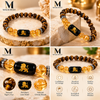 Leo Zodiac BraceletSimha Rashi Tiger Eye & Citrine Crystal Bracelet