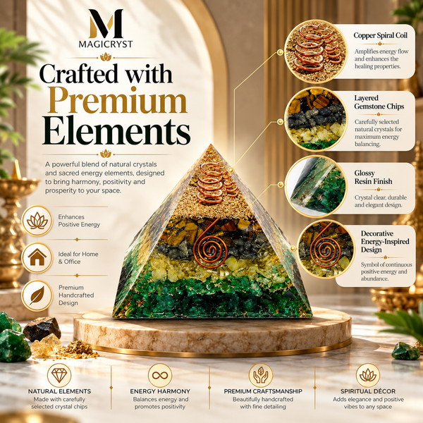 Money Magnet Pyramid – Wealth & Prosperity Crystal Pyramid | Abundance & Vaastu Decor