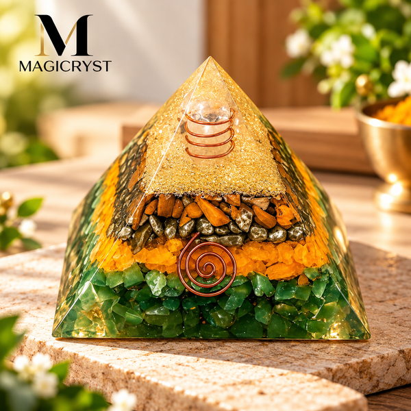 Money Magnet Pyramid – Wealth & Prosperity Crystal Pyramid | Abundance & Vaastu Decor