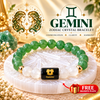 Gemini Zodiac Bracelet β Mithun Rashi AAA Green Aventurine & Milky Quartz Crystal Bracelet
