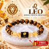 Leo Zodiac BraceletSimha Rashi Tiger Eye & Citrine Crystal Bracelet