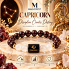 Capricorn Zodiac Bracelet β Makar Rashi AAA Garnet & Milky Quartz Crystal Bracelet
