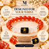 Virgo Zodiac Bracelet – Kanya Rashi Carnelian & Milky Quartz Crystal Bracelet