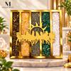 7 Horses Dhan Yog Crystal Frame – Seven Running Horses with Tiger Eye, Citrine, Pyrite, Green Aventurine & Milky Quartz
