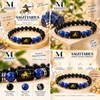 Sagittarius Zodiac BraceletDhanu Rashi Black Obsidian & Lapis Lazuli Crystal Bracelet