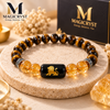Leo Zodiac BraceletSimha Rashi Tiger Eye & Citrine Crystal Bracelet