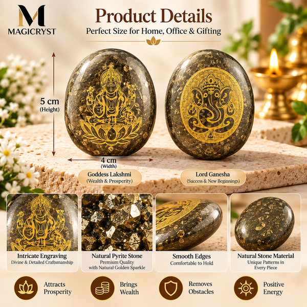 Pyrite Ganesh & Laxmi Zibu Coin Diwali Gift Box