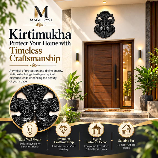 Kirtimukha Black Tourmaline Protection Kavach – Powerful Protection & Negative Energy Shield