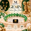 Gemini Zodiac Bracelet – Mithun Rashi AAA Green Aventurine & Milky Quartz Crystal Bracelet