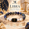 Libra Zodiac Bracelet – Tula Rashi Lapis Lazuli & Howlite Crystal Bracelet