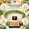 Gemini Zodiac Bracelet – Mithun Rashi AAA Green Aventurine & Milky Quartz Crystal Bracelet