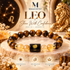 Leo Zodiac BraceletSimha Rashi Tiger Eye & Citrine Crystal Bracelet