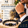 Sagittarius Zodiac Bracelet – Dhanu Rashi Black Obsidian & Lapis Lazuli Crystal Bracelet