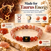 Taurus Zodiac Bracelet – Vrishabh Rashi Carnelian & Rhodonite Crystal Bracelet