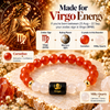 Virgo Zodiac Bracelet – Kanya Rashi Carnelian & Milky Quartz Crystal Bracelet