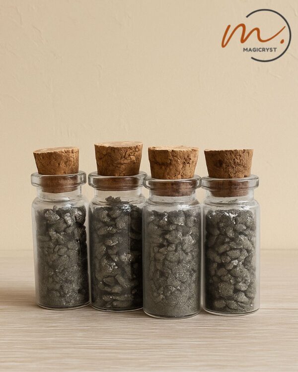 Raw Pyrite Chips Bottle
