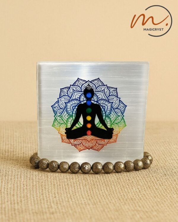 7 Chakra Selenite Charging Plate