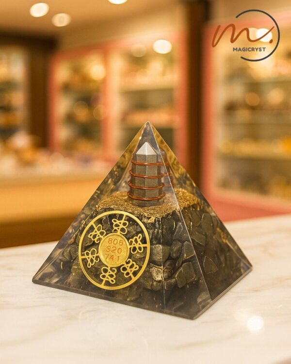 Pyrite Nubian Pyramid with Zibu Symbol