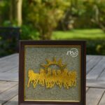 7 Horse Pyrite Frame – Symbol of Victory, Wealth & Success