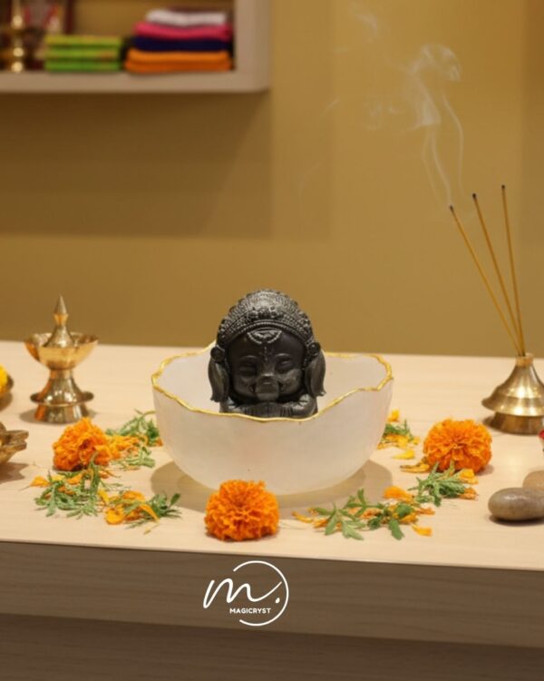 Baby Ganesha with Selenite Bowl Combo – Remove Negativity, Attract Wealth & Spiritual Harmony