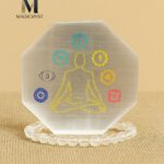 Seven Chakra Selenite Charging Plate