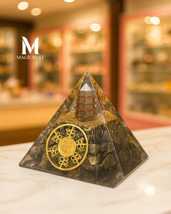 Pyrite Nubian Pyramid with Zibu Symbol