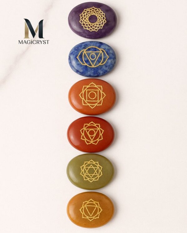 Seven Chakra Healing Natural Stone Set -  Balance, Energy & Spiritual Healing